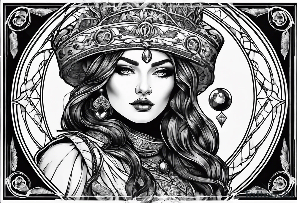 The fool tarot character as a woman tattoo idea