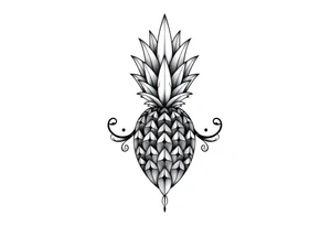 Crowned pineapple vagina , tattoo idea
