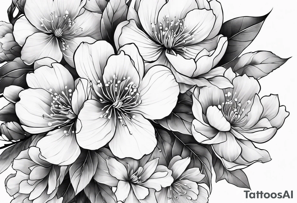 Sakura flower tattoo idea