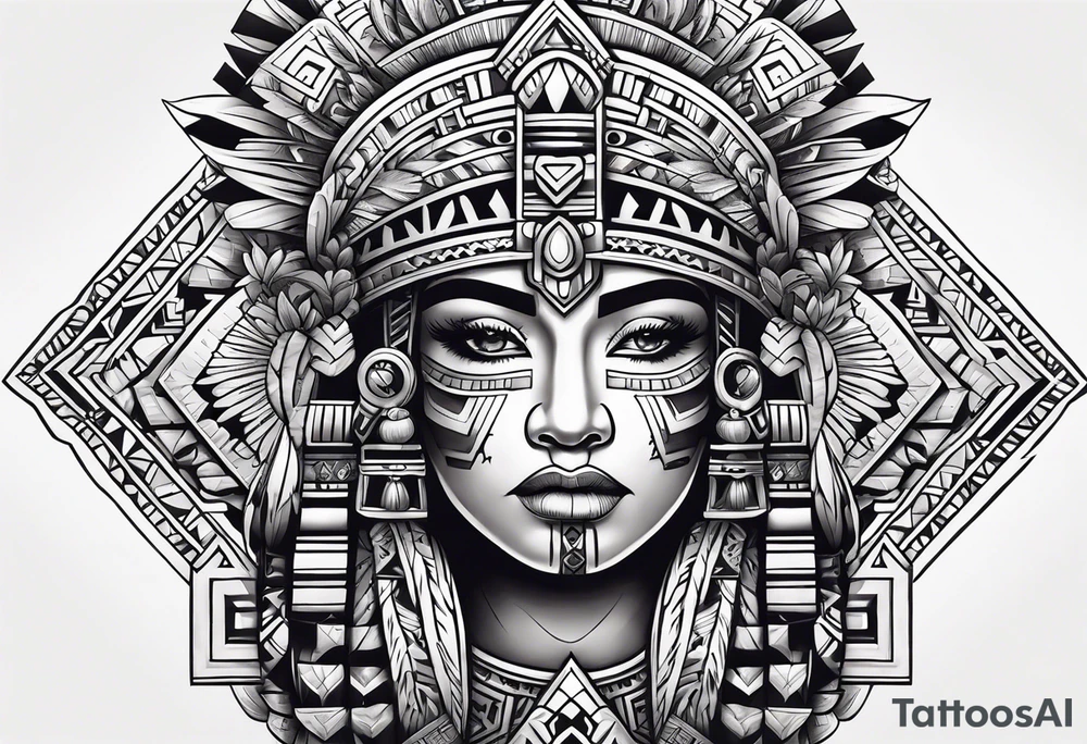 aztec sleeve tattoo idea