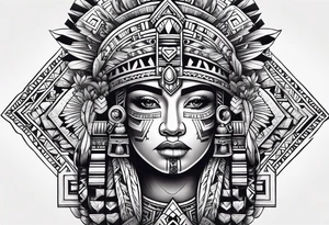 aztec sleeve tattoo idea