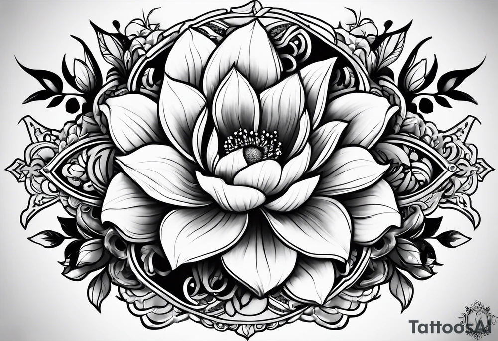 พระแม่มารีดอกบัวนก tattoo idea
