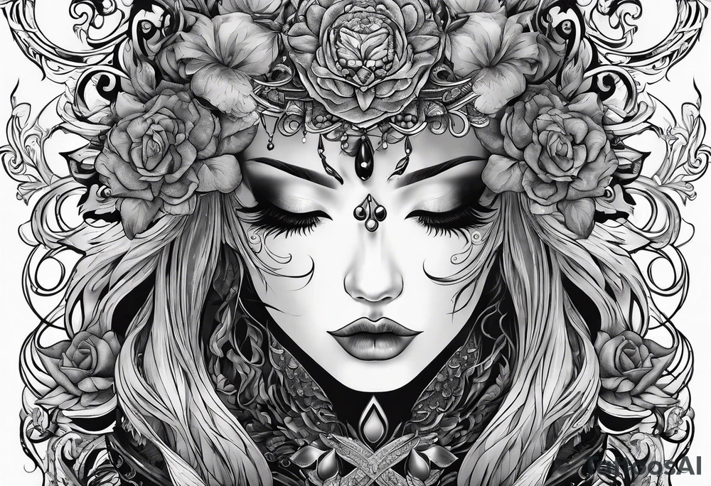 Bdsm dark romance hand around throat tattoo idea