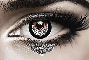 Snake eye with copper iris tattoo idea