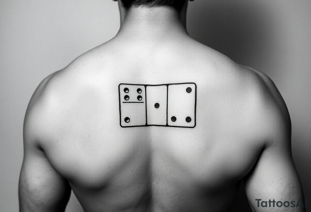 One-blank domino tile on wrist tattoo idea