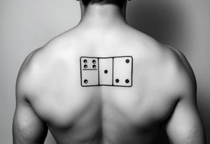 One-blank domino tile on wrist tattoo idea