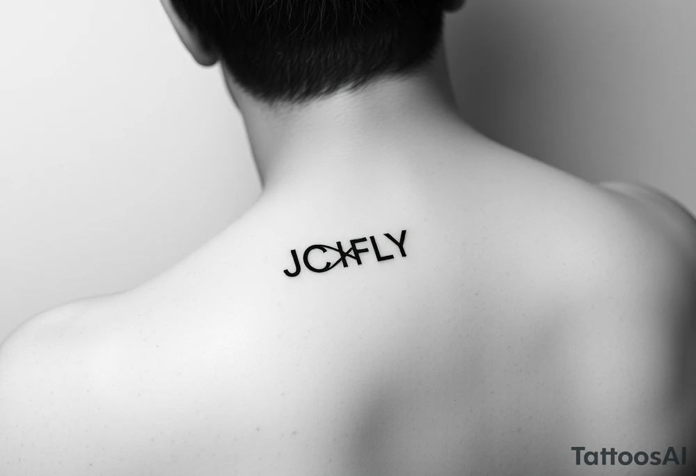 A small tattoo to go on my inner forearm with the letters JCIFLY in an infinity symbol shape more enclosed and smaller tattoo idea