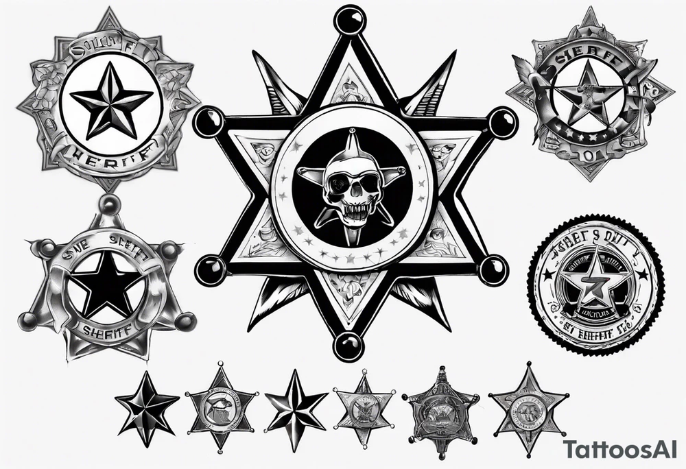 Sheriff 5 point star tattoo idea