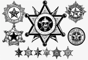 Sheriff 5 point star tattoo idea