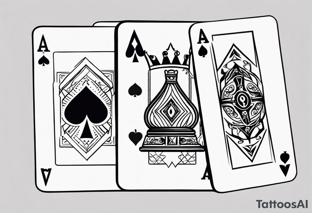 ace and king cards small tattoo tattoo idea