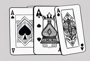 ace and king cards small tattoo tattoo idea