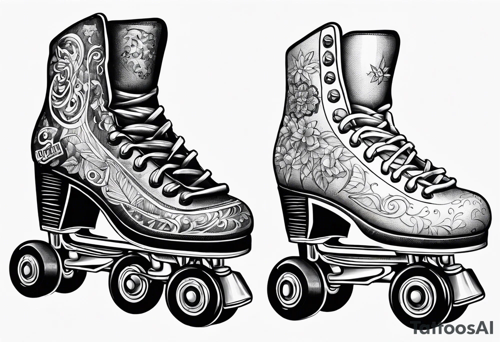rollerskates tattoo idea