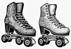 rollerskates tattoo idea