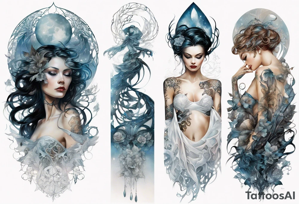 enchanted night by karol bak, intricate tattoo idea