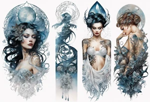 enchanted night by karol bak, intricate tattoo idea