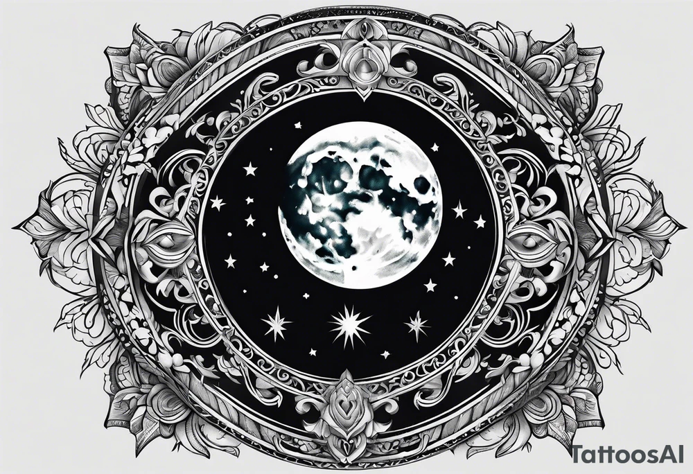Full moon tattoo idea