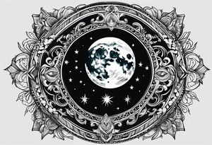 Full moon tattoo idea