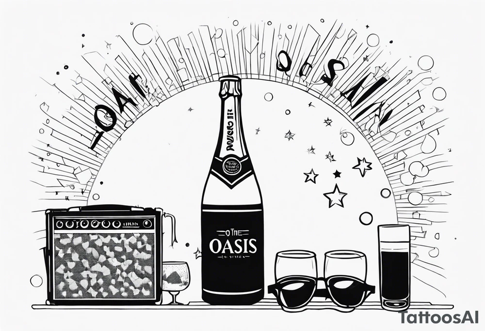 The song Champagne Supernova by Oasis tattoo idea