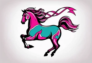 Turn pink ribbon into bucking horse
Breast cancer tattoo idea