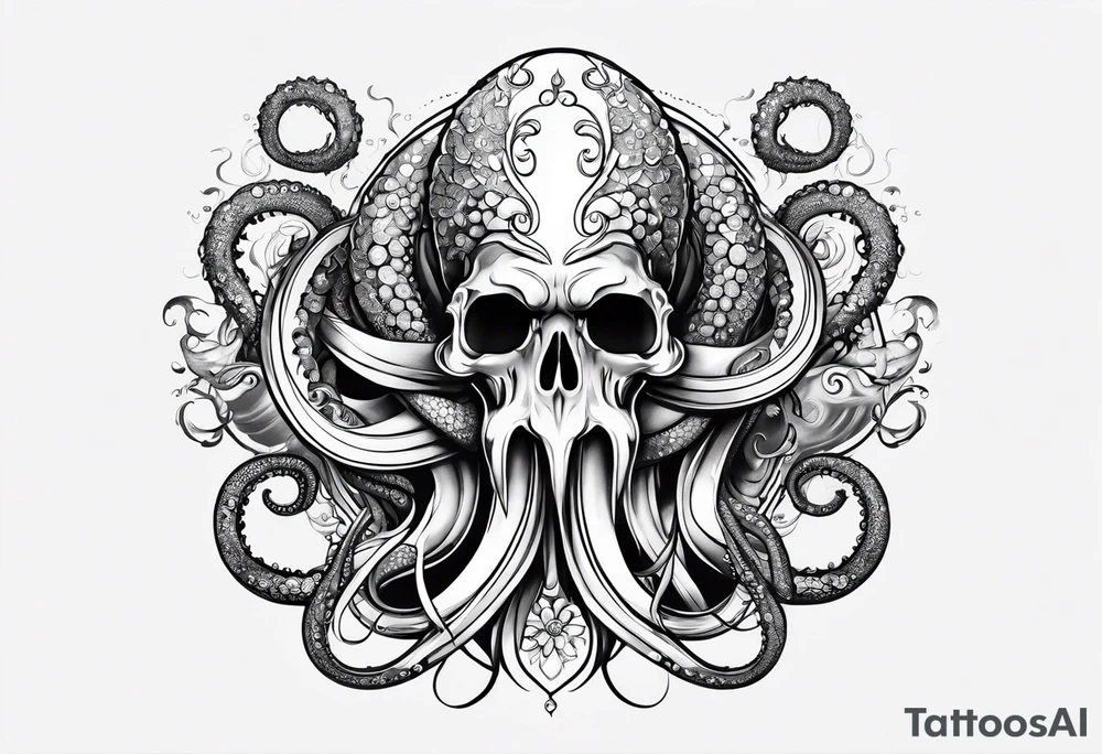 tentacles holding a joint tattoo idea