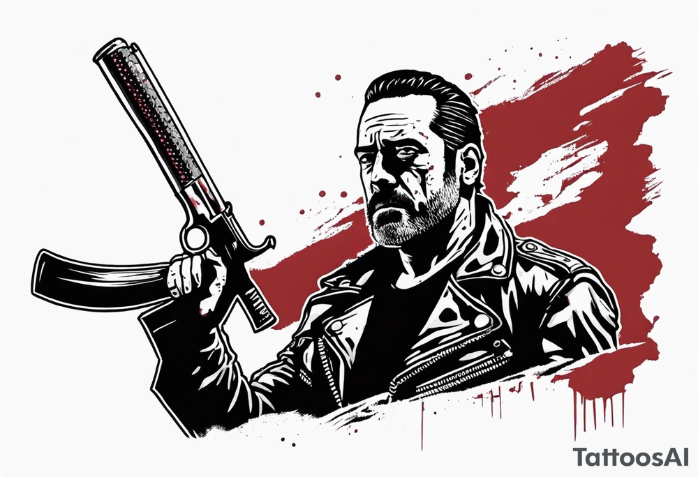 The walking dead negan small picture tattoo idea