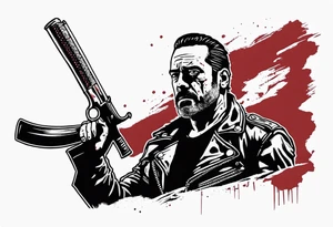 The walking dead negan small picture tattoo idea