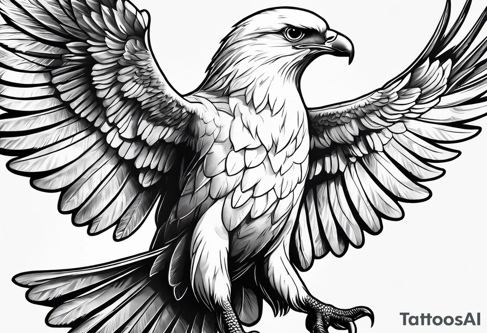 White Dove and Eagle tattoo idea