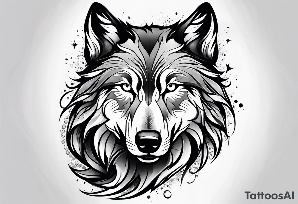 Wolf sleeve tattoo idea
