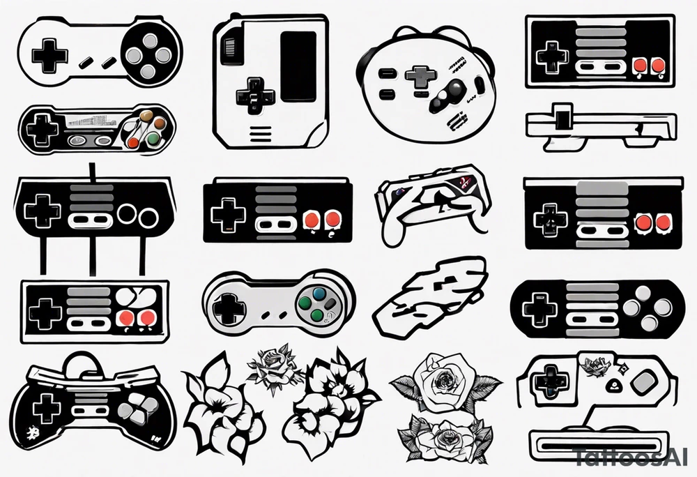 Nes gamepad tattoo idea