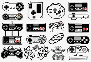 Nes gamepad tattoo idea