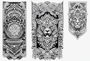 Danish and Filipino half arm sleeve tattoo idea