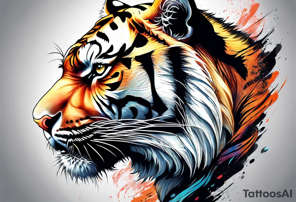 Tiger with  C tattoo idea