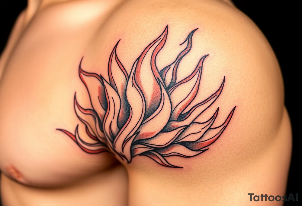 huge flames tattoo idea