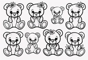 Lily teddy bear tattoo idea