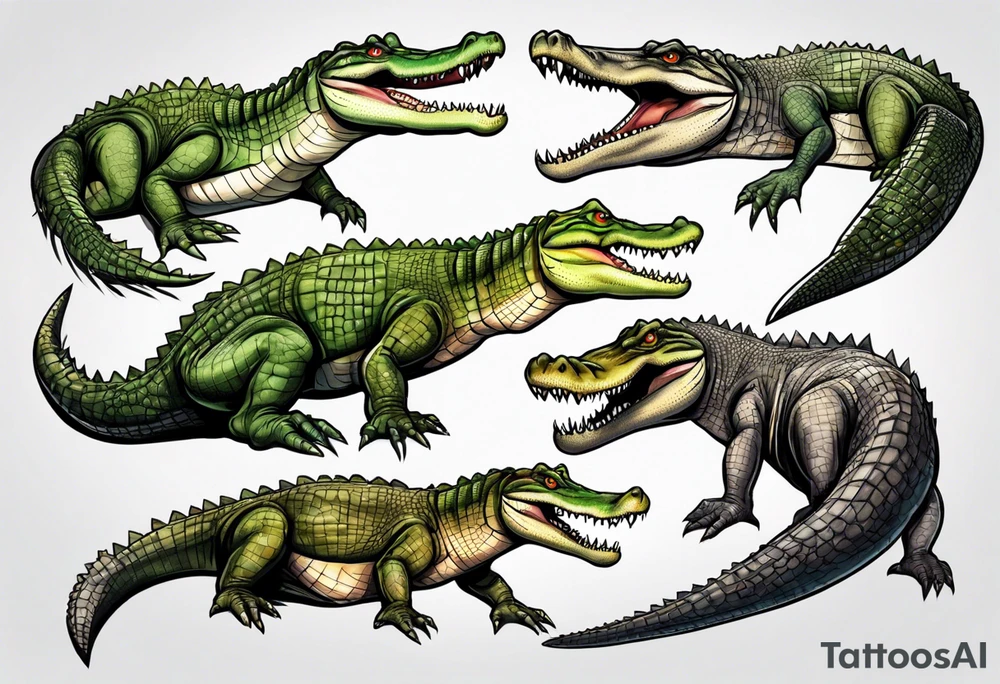 crocodile tattoo idea