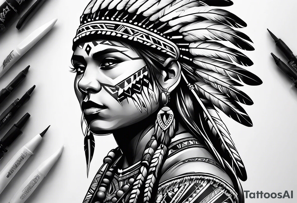 Native American tribal tattoo idea