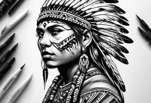 Native American tribal tattoo idea