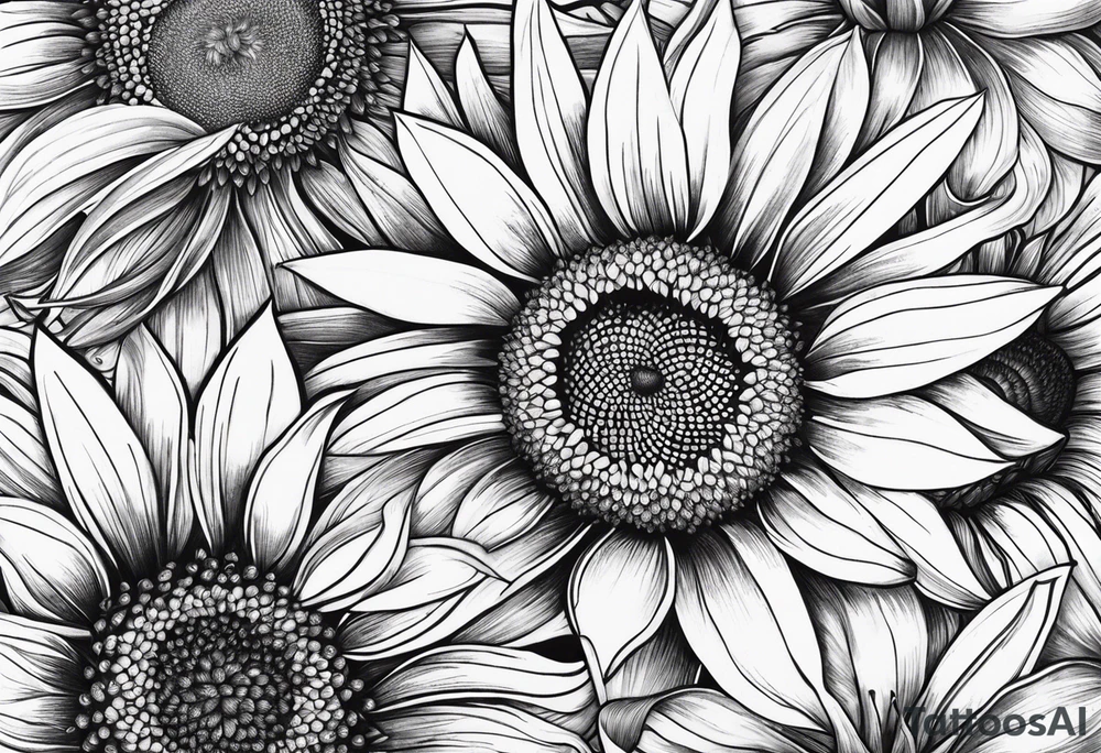 Tournesol,  Fleur roses , Caméra, vague , palmier tattoo idea