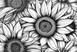 Tournesol,  Fleur roses , Caméra, vague , palmier tattoo idea