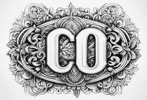 the letters O T G with a cool font tattoo idea