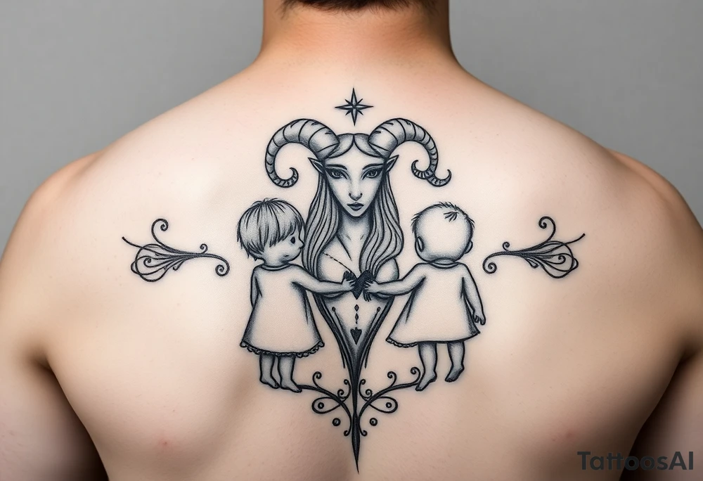 April, Aries, mother, 3 children tattoo idea