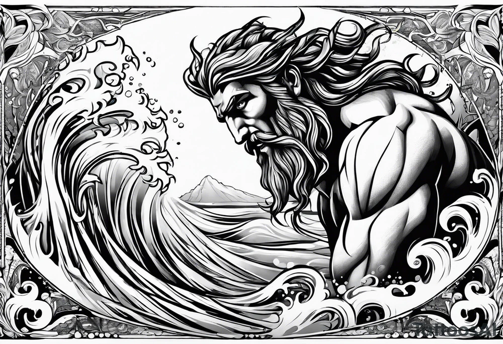poseidon water tattoo tattoo idea