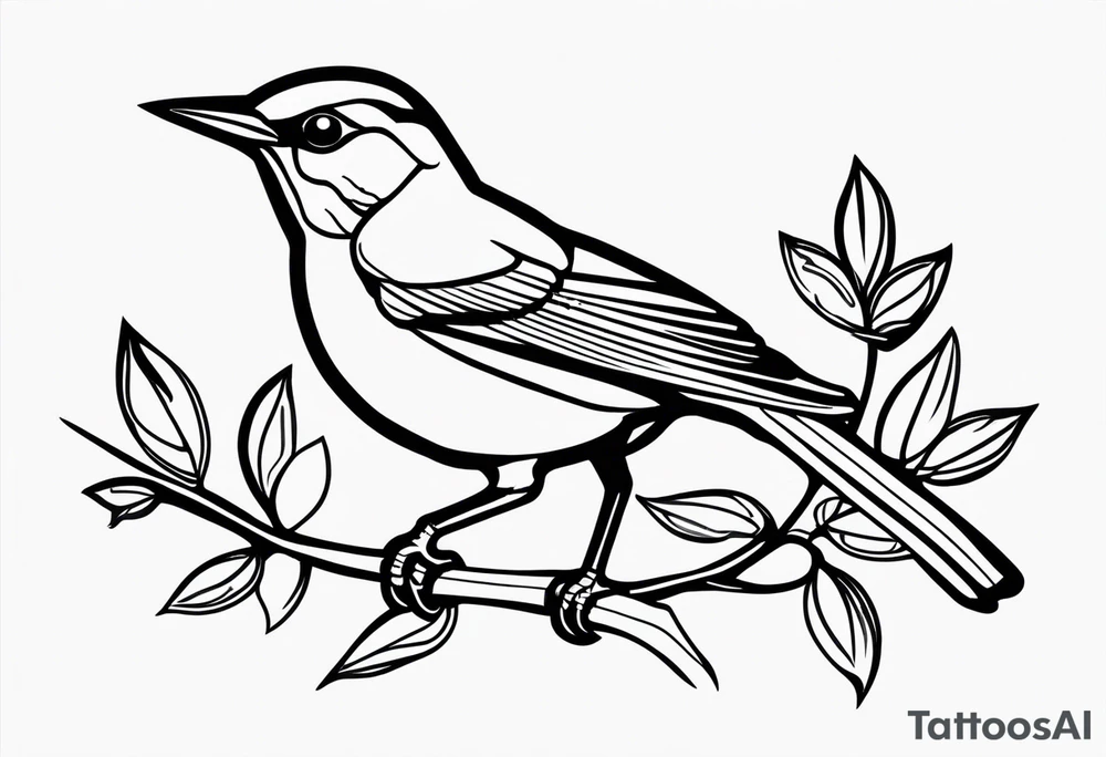 Nightingale with 1945 number tattoo idea