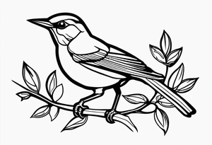 Nightingale with 1945 number tattoo idea