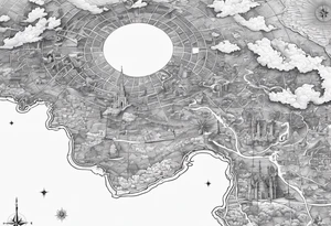 Mapa mundi no antebraco com tattoo idea