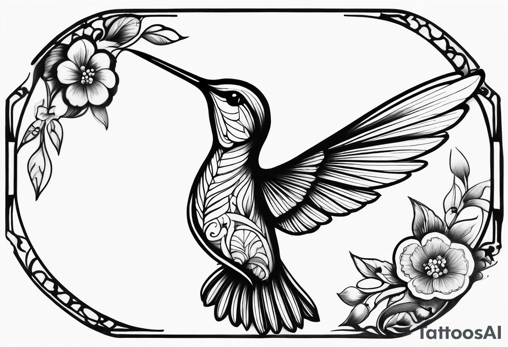 a gentle hummingbird tattoo idea