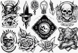 Old school sketch tattoo idea
