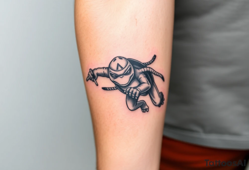 Flying ninja monkey turtle tattoo idea
