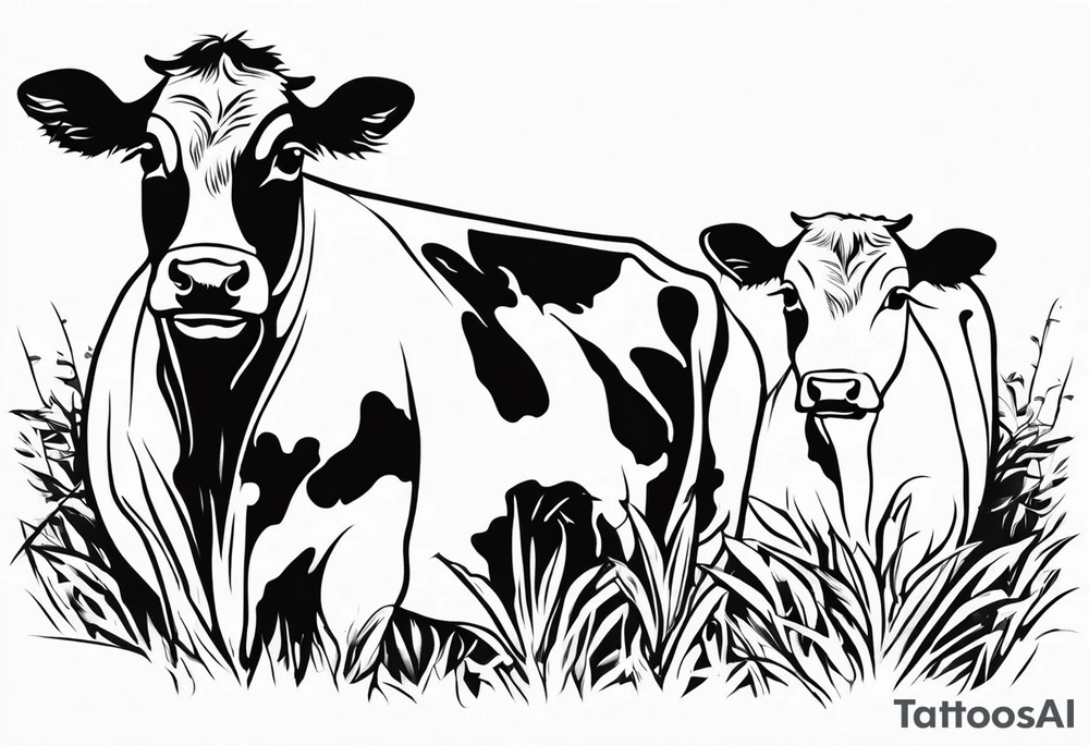 COWS IN YARD tattoo idea