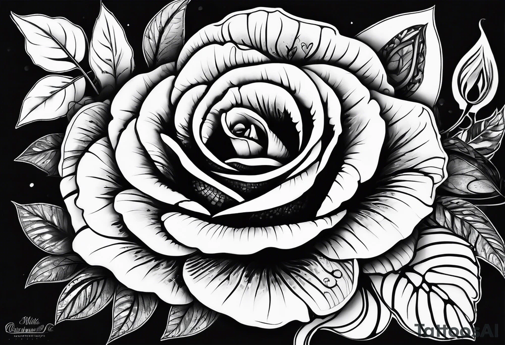 Chelsea, rose, name tattoo idea